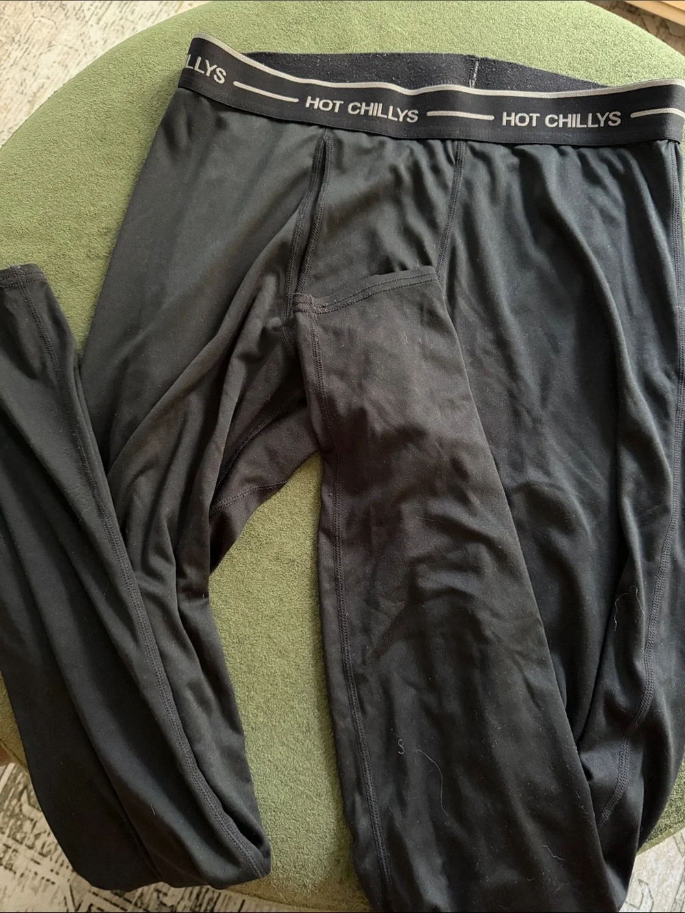 Hot Chillys Men's Black Thermal Base Layer Joggers